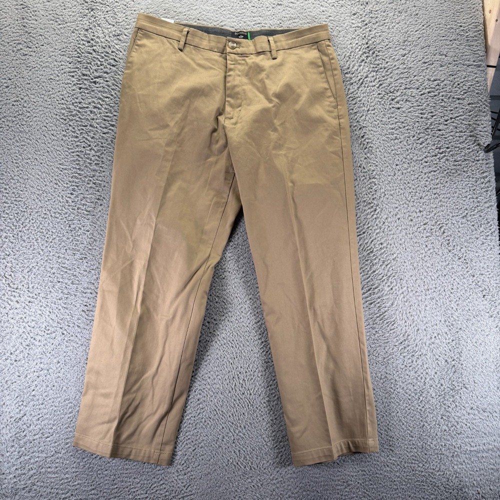 Dockers Stain Defender Pant Men's 36x29 Brown Cotton Khakis Classic Workwear